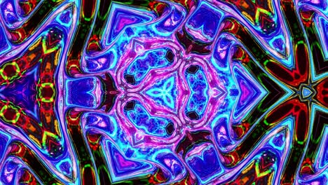 liquid iridescent symmetrical pattern like kaleidoscope with waves. 3d stylish looped abstract bg, wavy structure of brilliant liquid glass with beautiful gradient colors. 4k