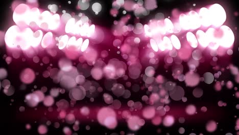 Animation-of-pink-neon-surrounded-by-pink-bubbles