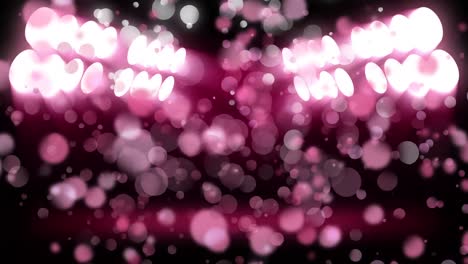 animación de neón rosado rodeado de burbujas rosadas