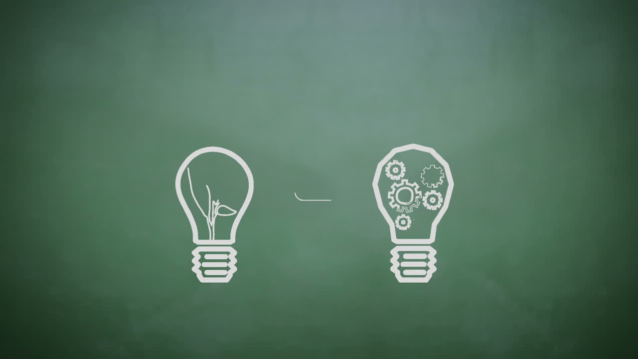 bombillas que aparecen en la pizarra