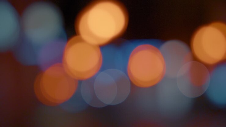 Orange and blue bokeh background