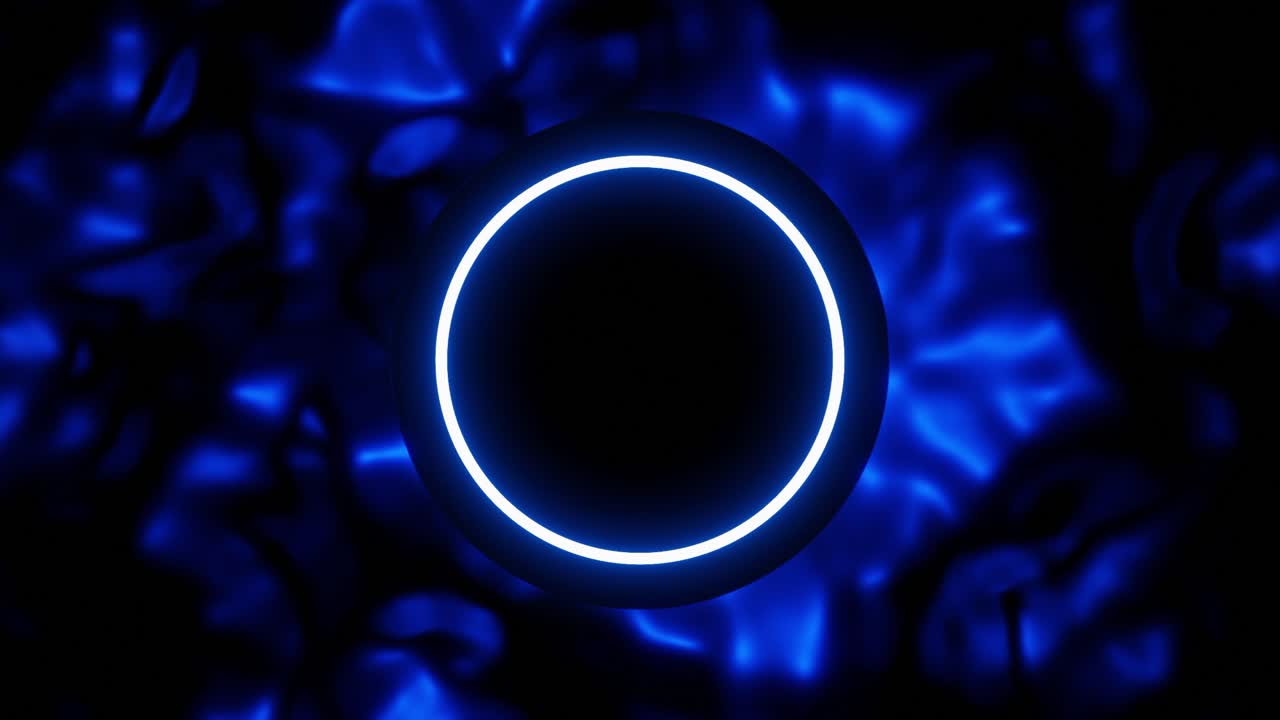 파란색 반이는 원 추상적인 배경