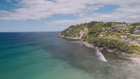 coastal view with houses