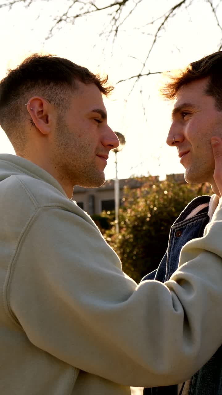 Affectionate Couple Embracing in the Sunlight
