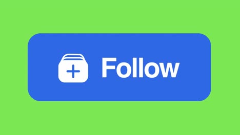 facebook follow button social media animation green screen 4k