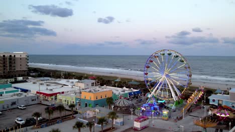 Aerial-push-toward-carolina-beach-amusement-park