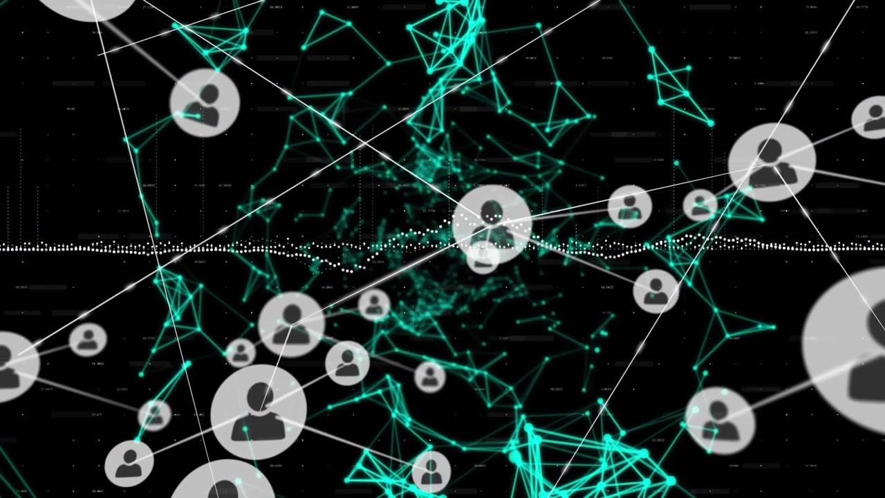 Visualizzazione di Rete Digitale con Connessioni Sociali in Crescita
