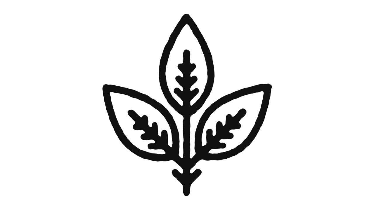 imágenes de animación de iconos botánicos y canal alfa