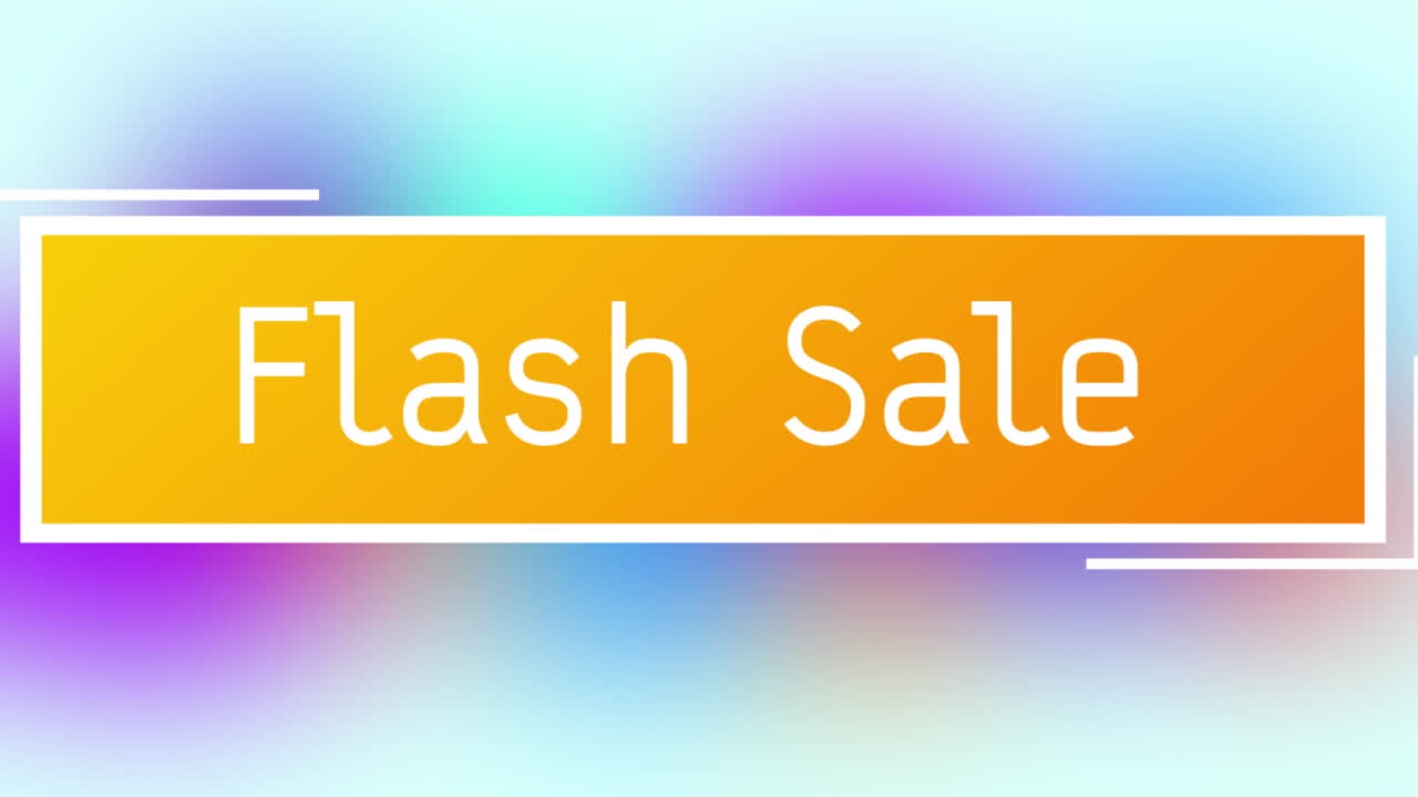 Animation of sale text on blue blurred background