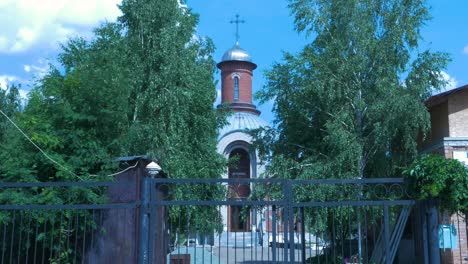 orthodox church in a park