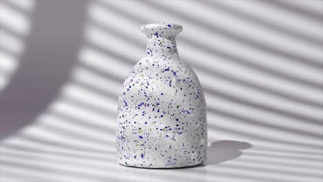 abstract glass and terrazzo bottle