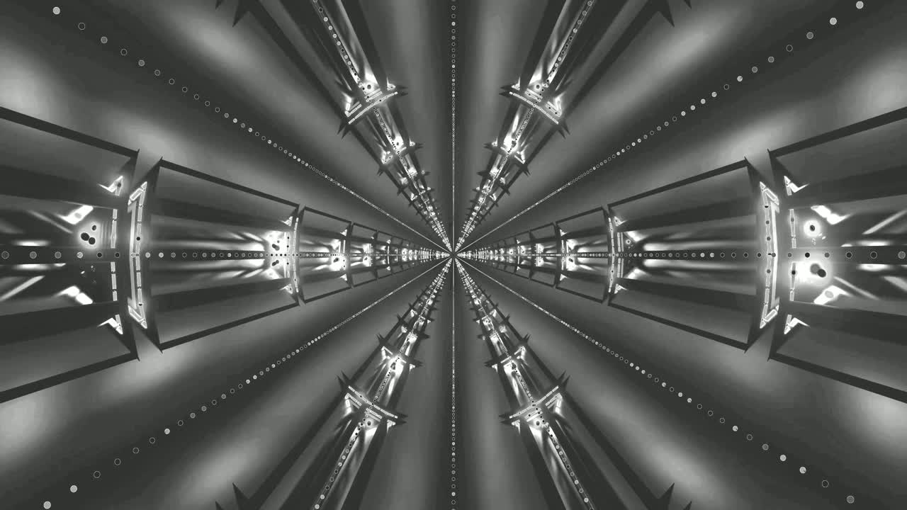 The tunnel features a dynamic motion background that flows endlessly. The design creates an immersive experience with a seamless loop for screensaver and wallpaper use