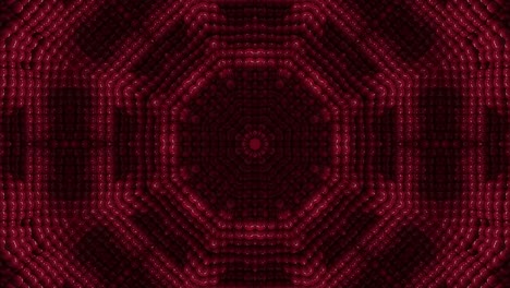 la textura de las bolas en bucle 3d, el fondo decorativo abstractamente adornado, el caleidoscopio hipnótico de moda.