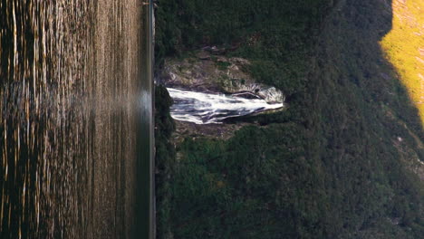 slomo one of two permanent waterfalls lady bowens plunges down steep cliff face