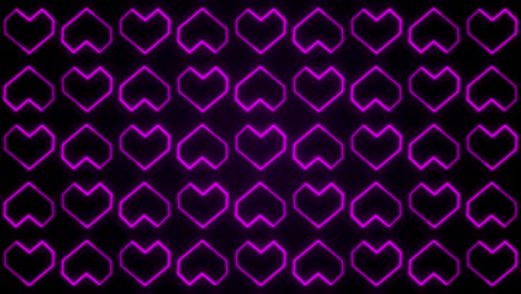 los fondos del corazón gráficos en movimiento con formas y partículas animadas del día de san valentín.