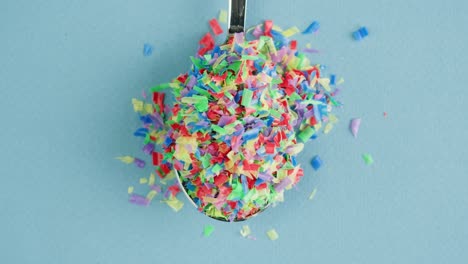 colorful confetti in a spoon