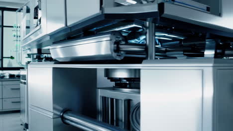 modern laboratory setting with scientist and advanced equipment