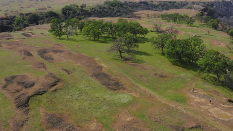 Fly-over-Tabletop-mountain-Ecological-preserve,-California