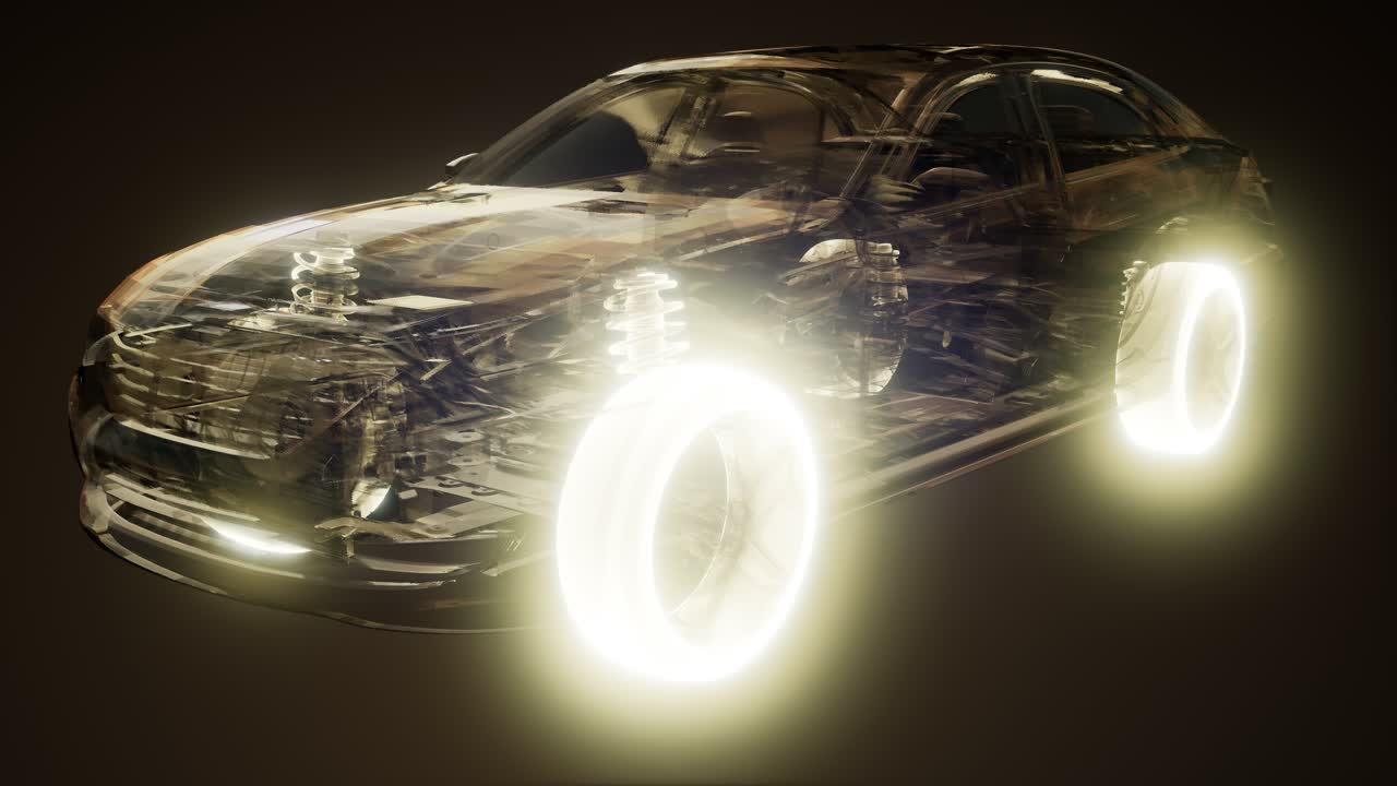 자동차 바 ⁇ 가 차 안에서 빛나고 있습니다.