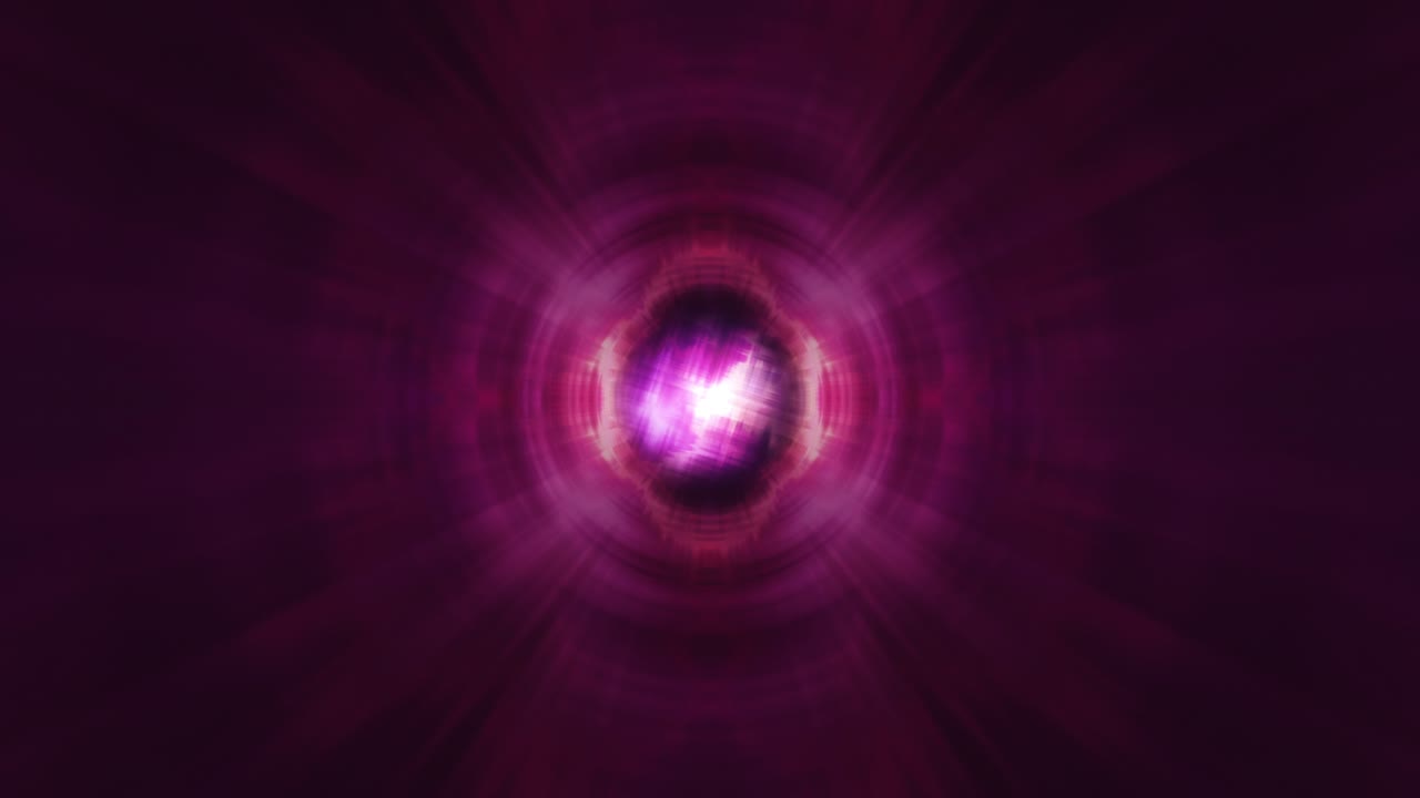abstracto en bucle púrpura energía rosa chispa luz mágica. aura fondo brillante llamarada, estrellas, luminescencia. 4k 3d bucle sin costuras luz luminosa portal web abstracto futurista fondo de movimiento de alta tecnología.