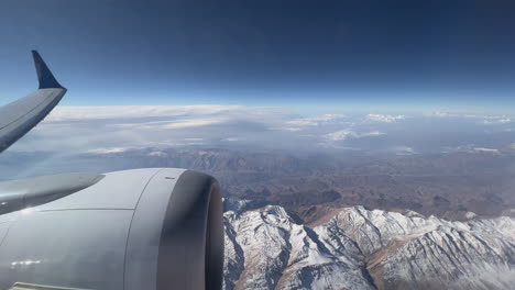 airplane view of mountain ranges