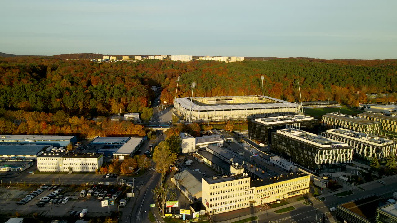 estadio deportivo del club de fútbol arka en cerca de luzycka road en gdynia, polonia