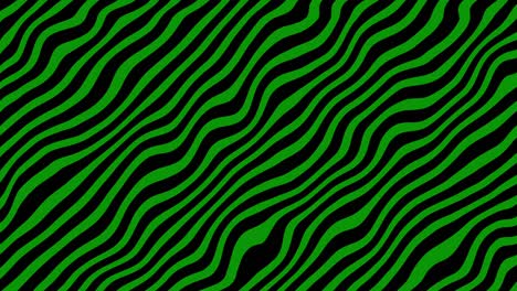 líneas de onda abstractas, líneas de partículas turbulencia, red de conexión de partículas, patrón de onda, curva de glitch de prisma de patrón, color verde