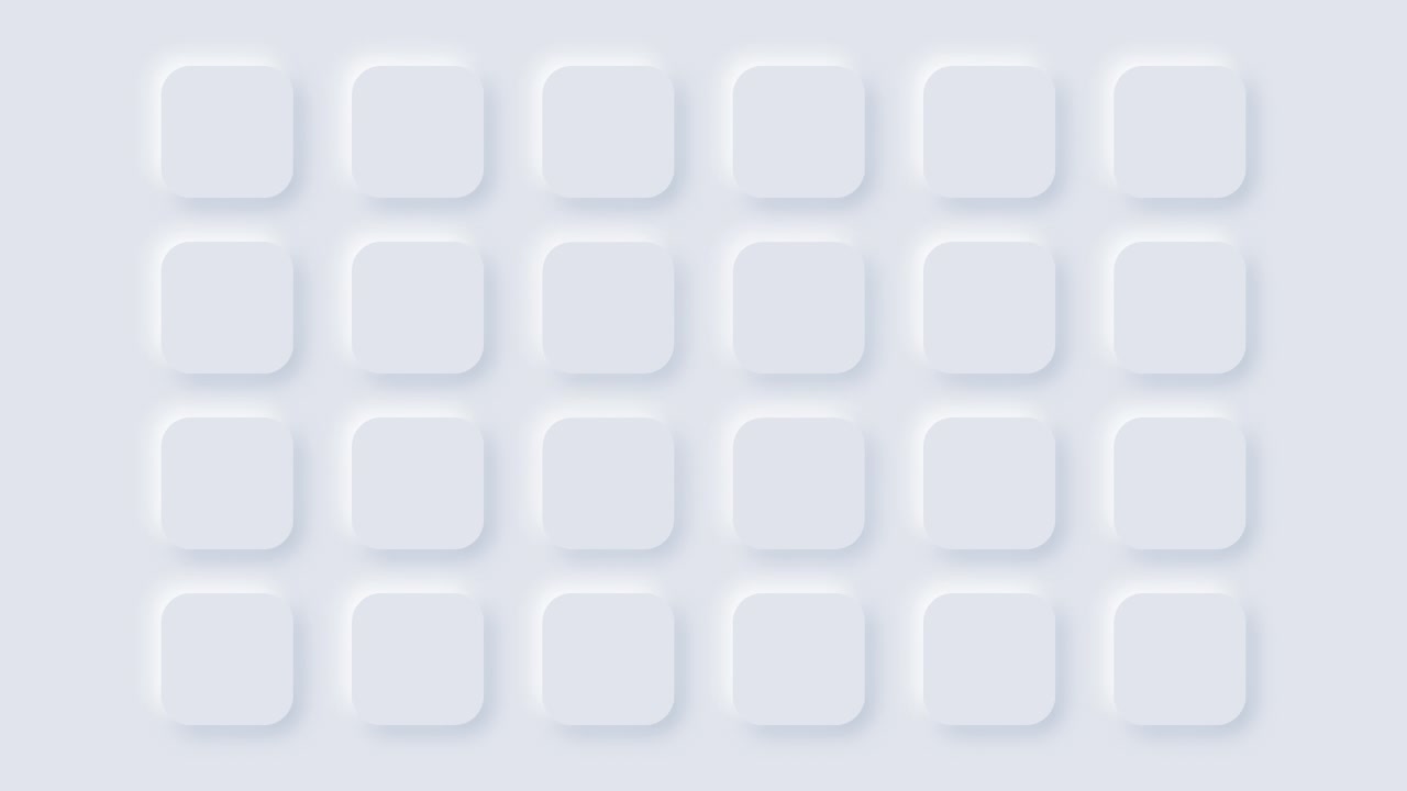 Abstract Neumorphic Grid Animation with Soft Light and Shadow