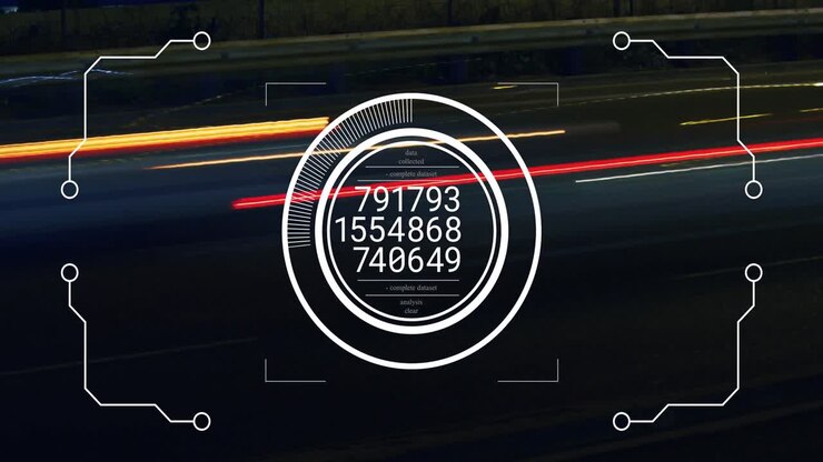 Animation of data processing over road