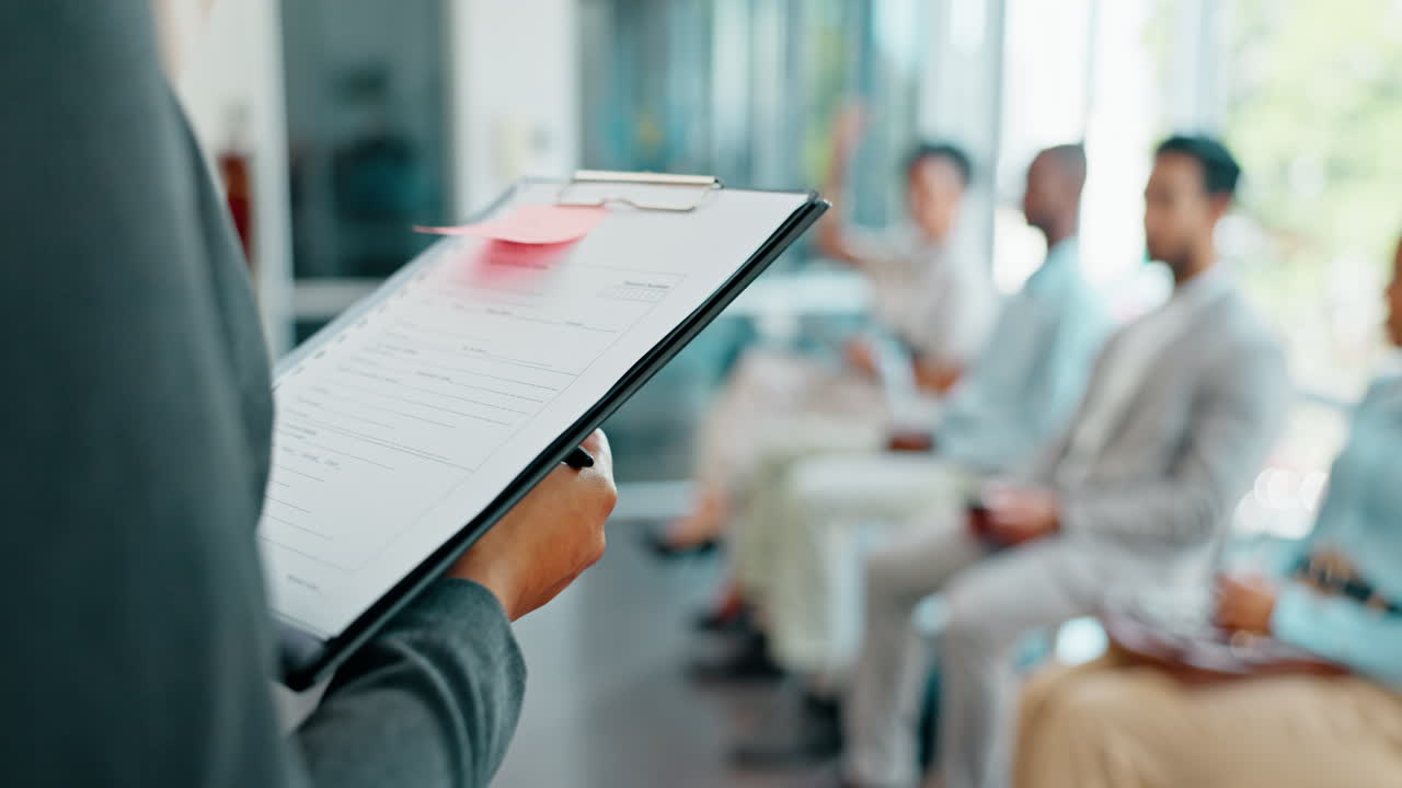 sala d'attesa, colloquio di lavoro