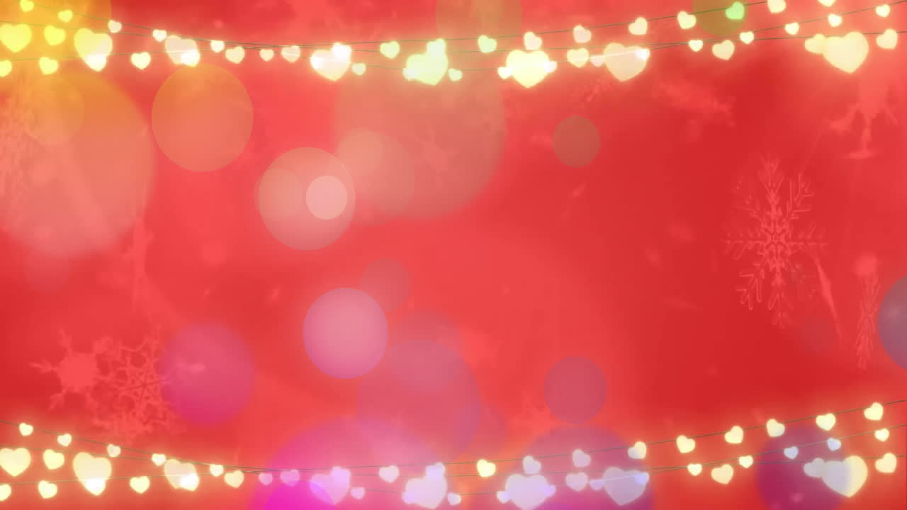 animación de puntos de luz sobre decoraciones de luces de hadas de navidad