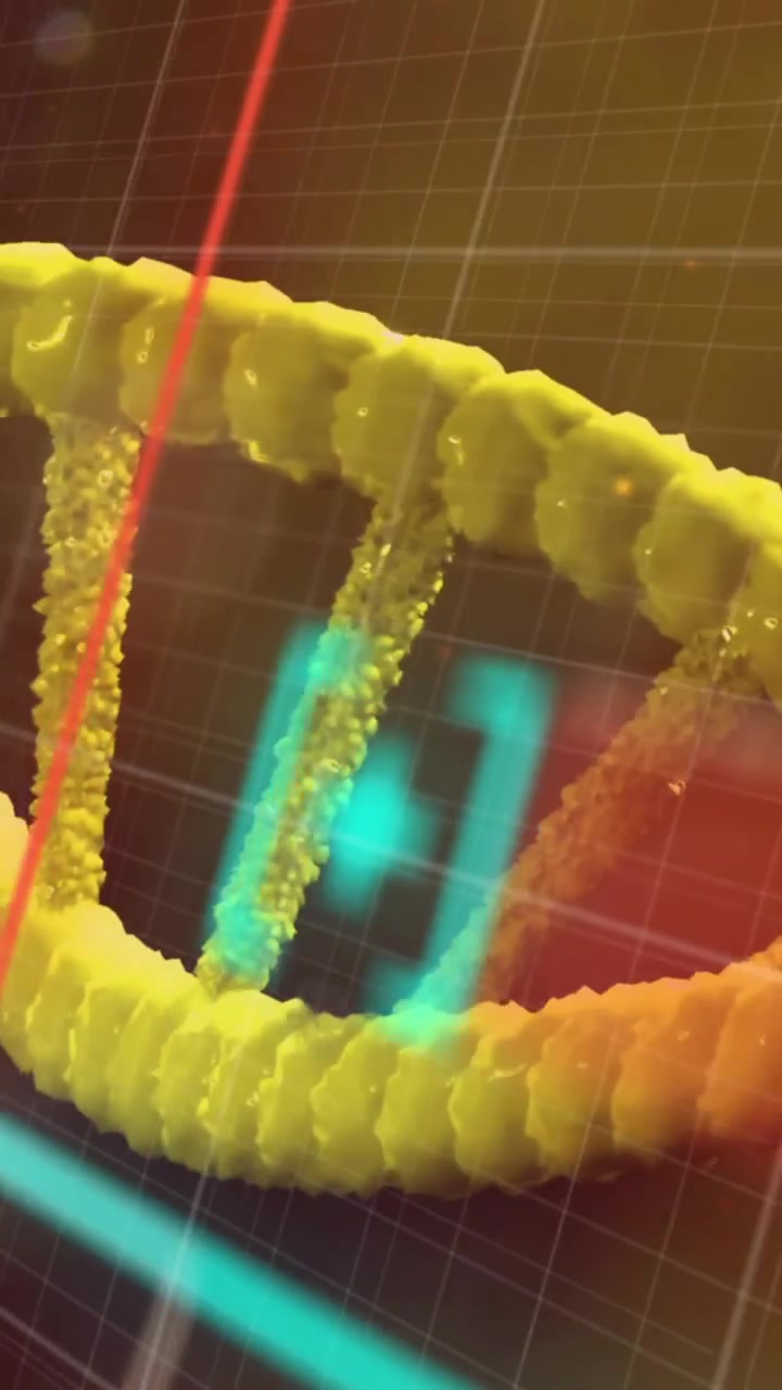 Animace skenování nad vláknem DNA