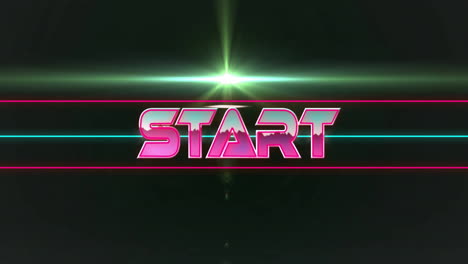 animation of start text over light spot