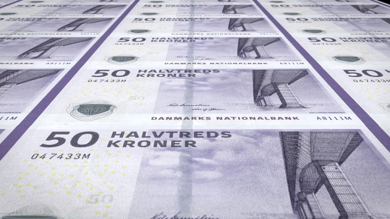 50 덴마크 크로나 지폐, 현금, 루프