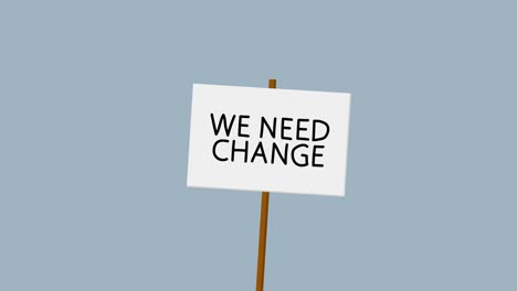 we need change protest banner sign animation