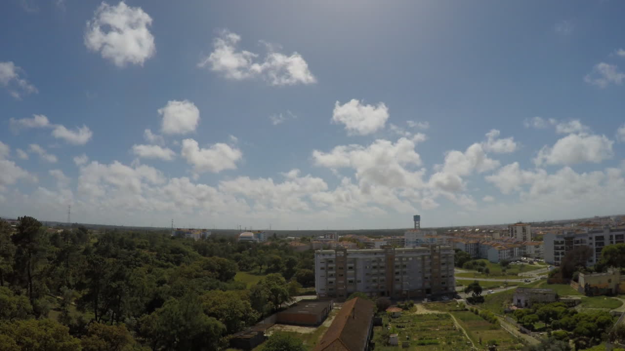 Time lapse cloudy day on countryside, Portugal