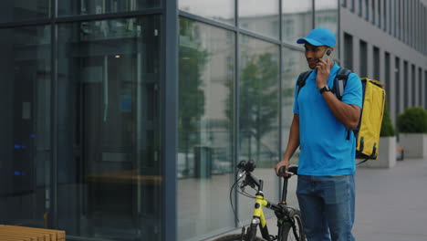 delivery person on a bicycle