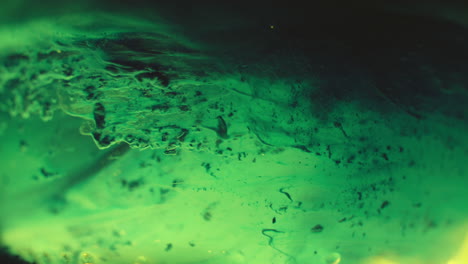 close-up view of a green gemstone