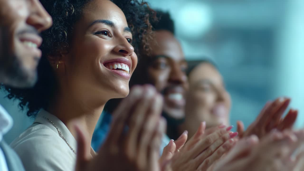 Captivating Moments of Joy: A Diverse Group of Individuals Engaging in Clapping and Celebrating Together, Radiating Positivity and Connection in a Shared Experience