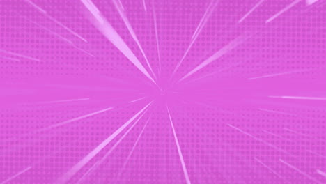 animation of glowing light trails moving over pink background