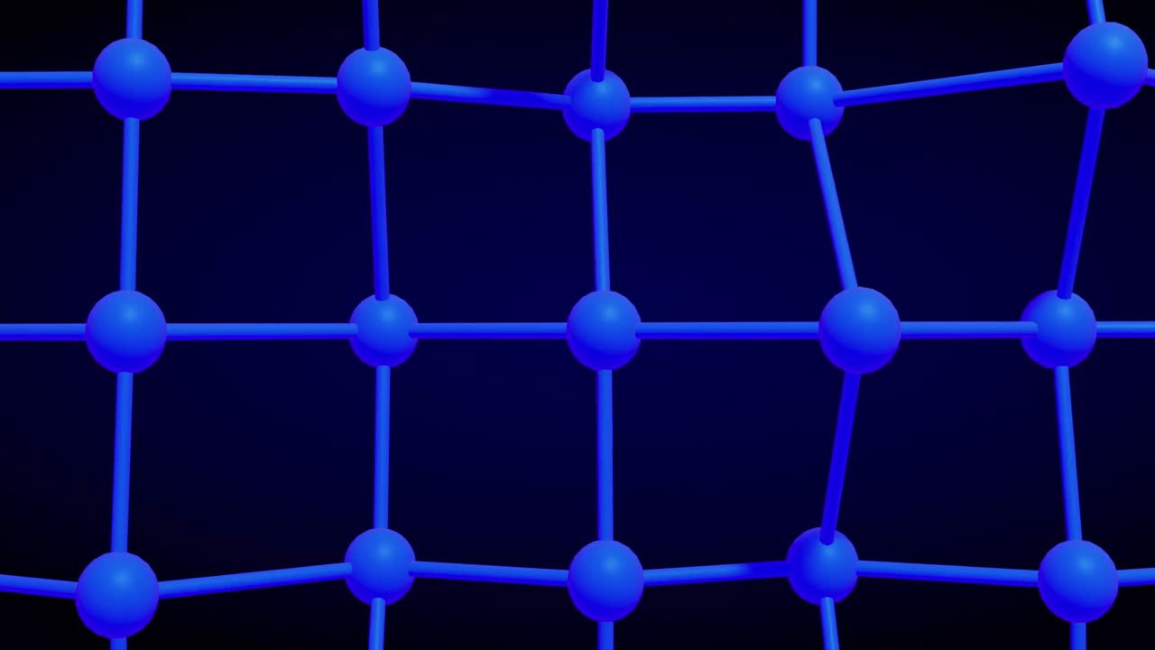 검은 바탕 위의 연결 네트워크의 애니메이션