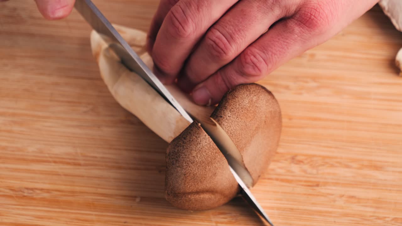 Cutting Mushrooms