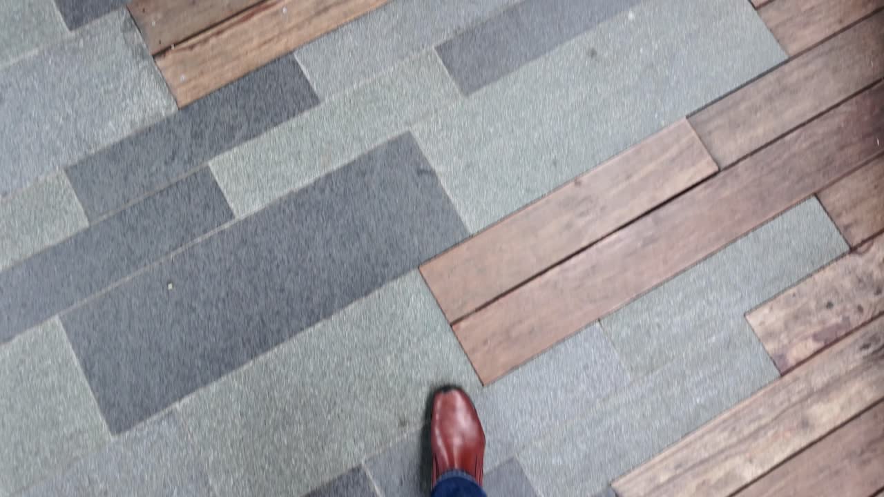 Footwear on the floor