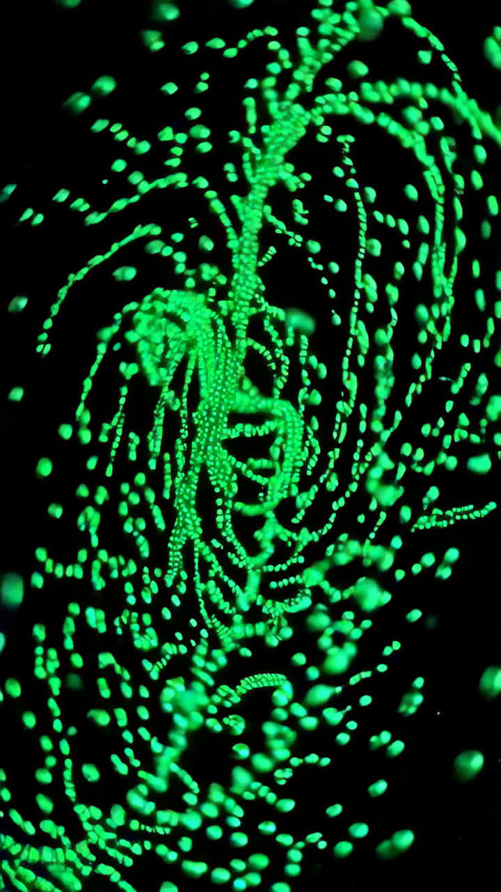 Abstract Green Light Trails