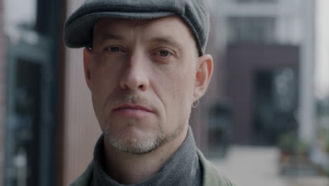 portrait of a man wearing a newsboy cap