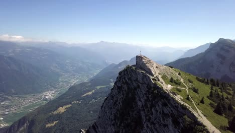 aerial panoramic view of cima vezzena, also called pizzo di levico in trento, italy