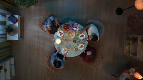 family dinner at home