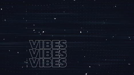 animación de texto de buenas vibraciones a través de la interfaz digital
