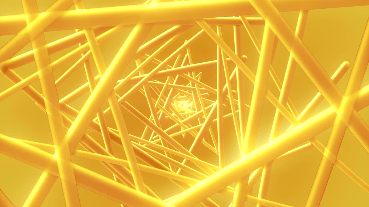 골드 와이어 - 4k 60fps 화려한 추상 기하학 비디오 배경 루프