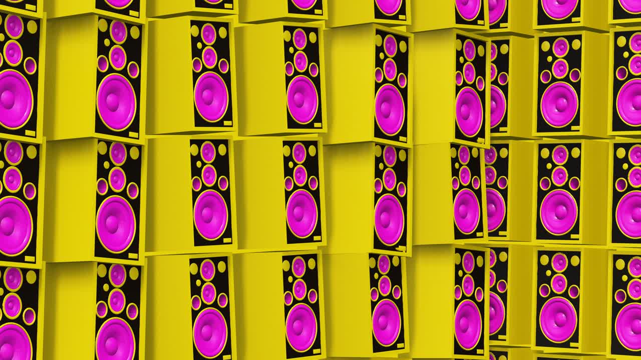 arte minimal 3d. objetos estilosos animados en el espacio de diseño geométrico. combinación de colores de moda, movimiento de bucle, video 4k.